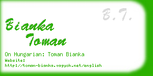 bianka toman business card